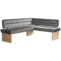 ECKBANK 192/170 cm Webstoff Hellgrau Eiche Sperrholz   - Eichefarben/Hellgrau, KONVENTIONELL, Holz/Textil (192/170cm) - James Wood