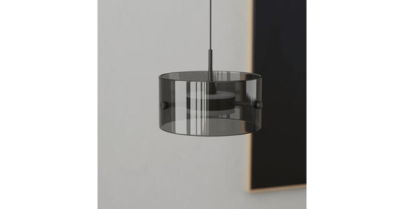 LED-HÄNGELEUCHTE 16/150 cm  - Schwarz, Design, Glas/Kunststoff (16/150cm) - Novel