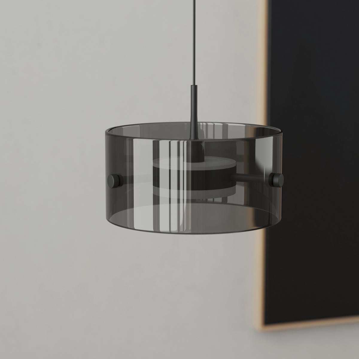 LED-HÄNGELEUCHTE 16/150 cm  - Schwarz, Design, Glas/Kunststoff (16/150cm) - Novel