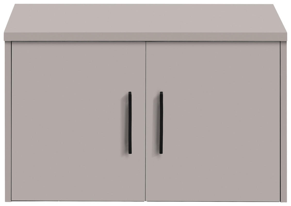 SZEKRÉNYRÁTÉT  - kasmírszínű/fekete, Basics, faalapú anyag/fém (72/43/36cm) - Xora