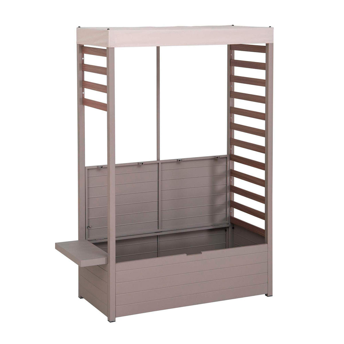 LOUNGEGARNITUR   146/191/56,5 cm Stahl  - Beige/Grau, Basics, Textil/Metall (146/191/56,5cm) - Modante