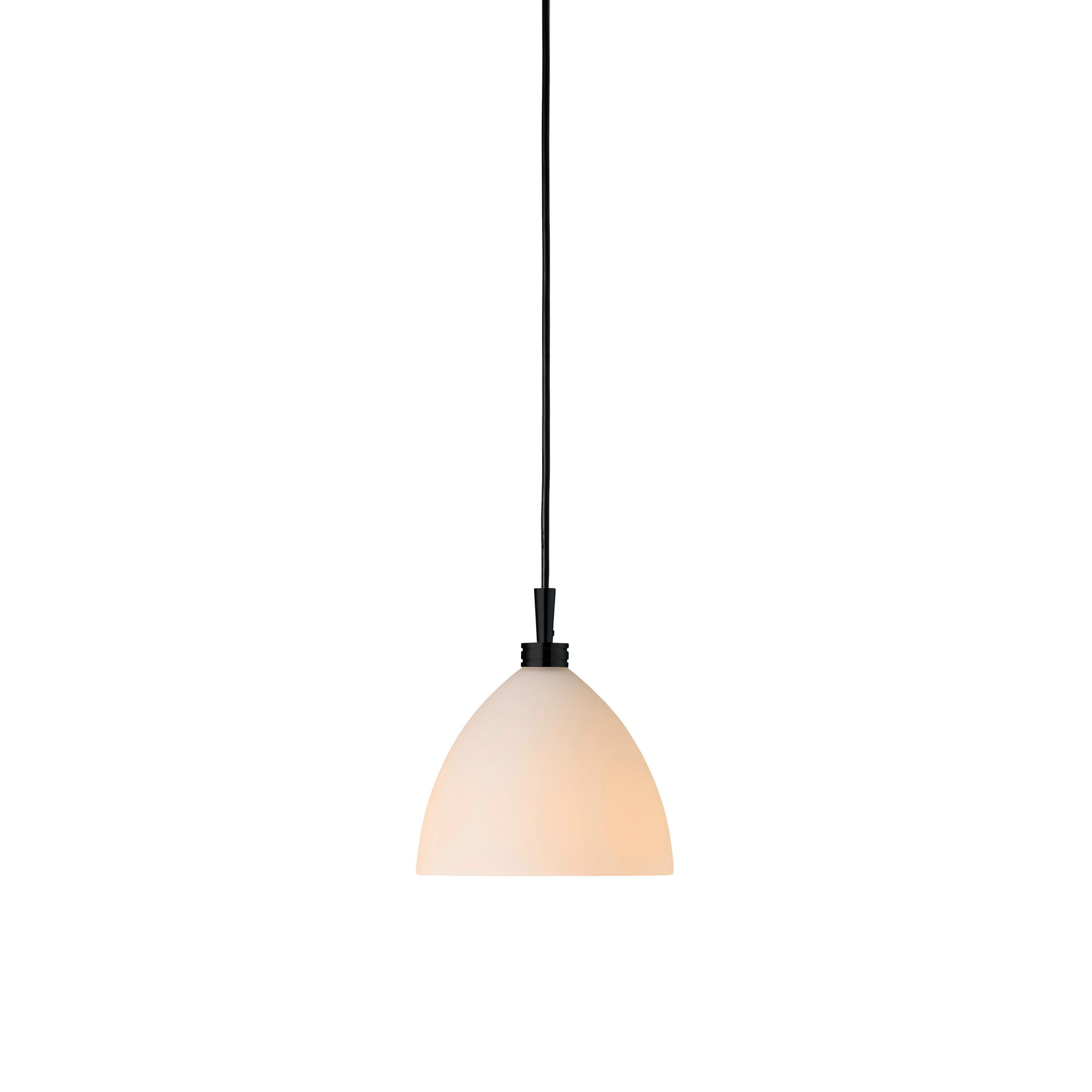 HÄNGELEUCHTE Mega Dove 16/15 cm   - Opal/Schwarz, Basics, Glas/Metall (16/15cm) - Belid