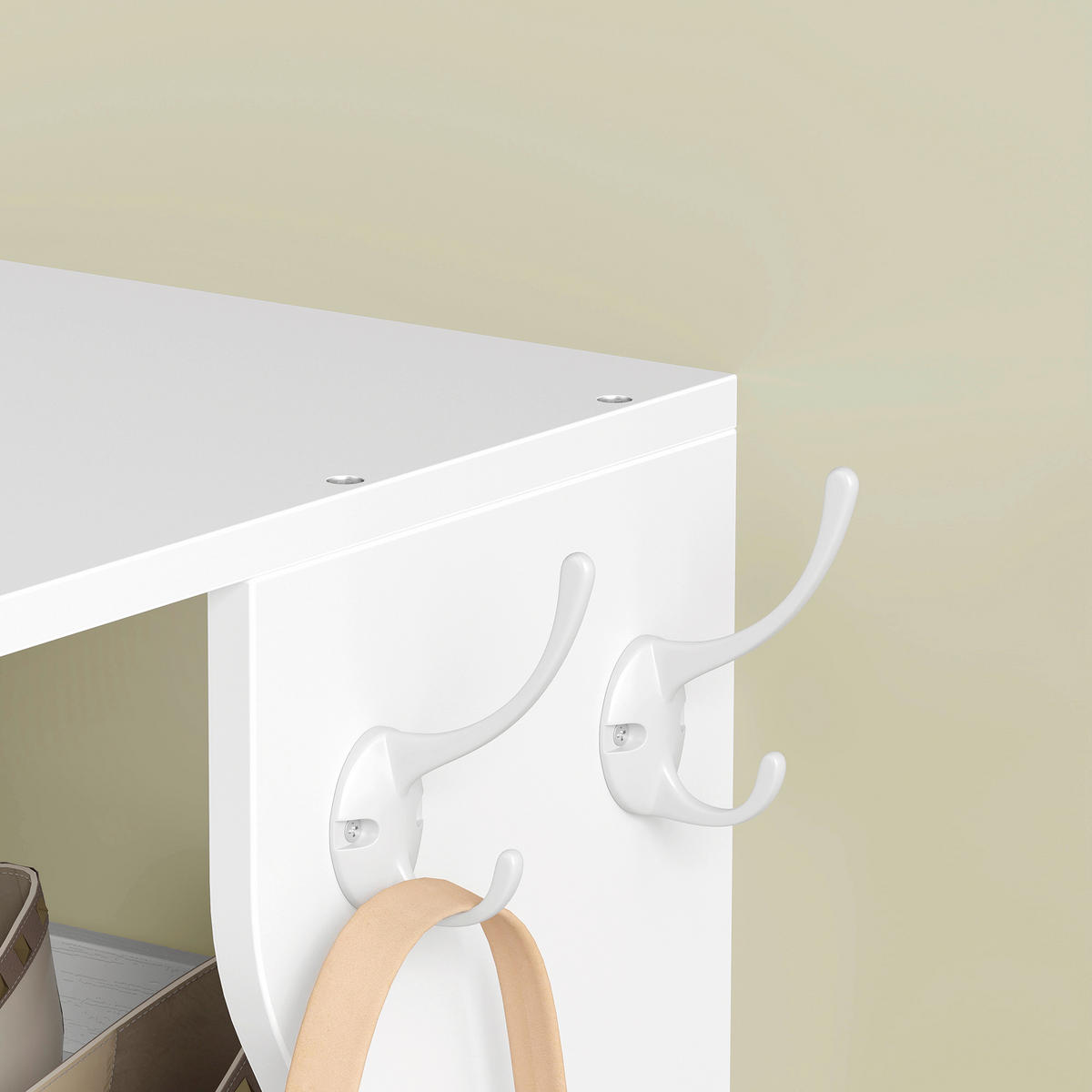 SCHUHREGAL Weiß  - Weiß, Trend, Holzwerkstoff (26,4/147/30cm) - Boxxx