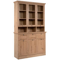 SKÅP MED VITRINDÖRRAR i ek Artisan - ek Artisan, Natur, metall/trämaterial (120/200/40cm) - Livetastic