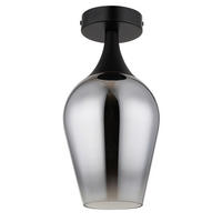 DECKENLEUCHTE  15/30 cm    - Klar/Chromfarben, Design, Glas/Metall (15/30cm) - Globo