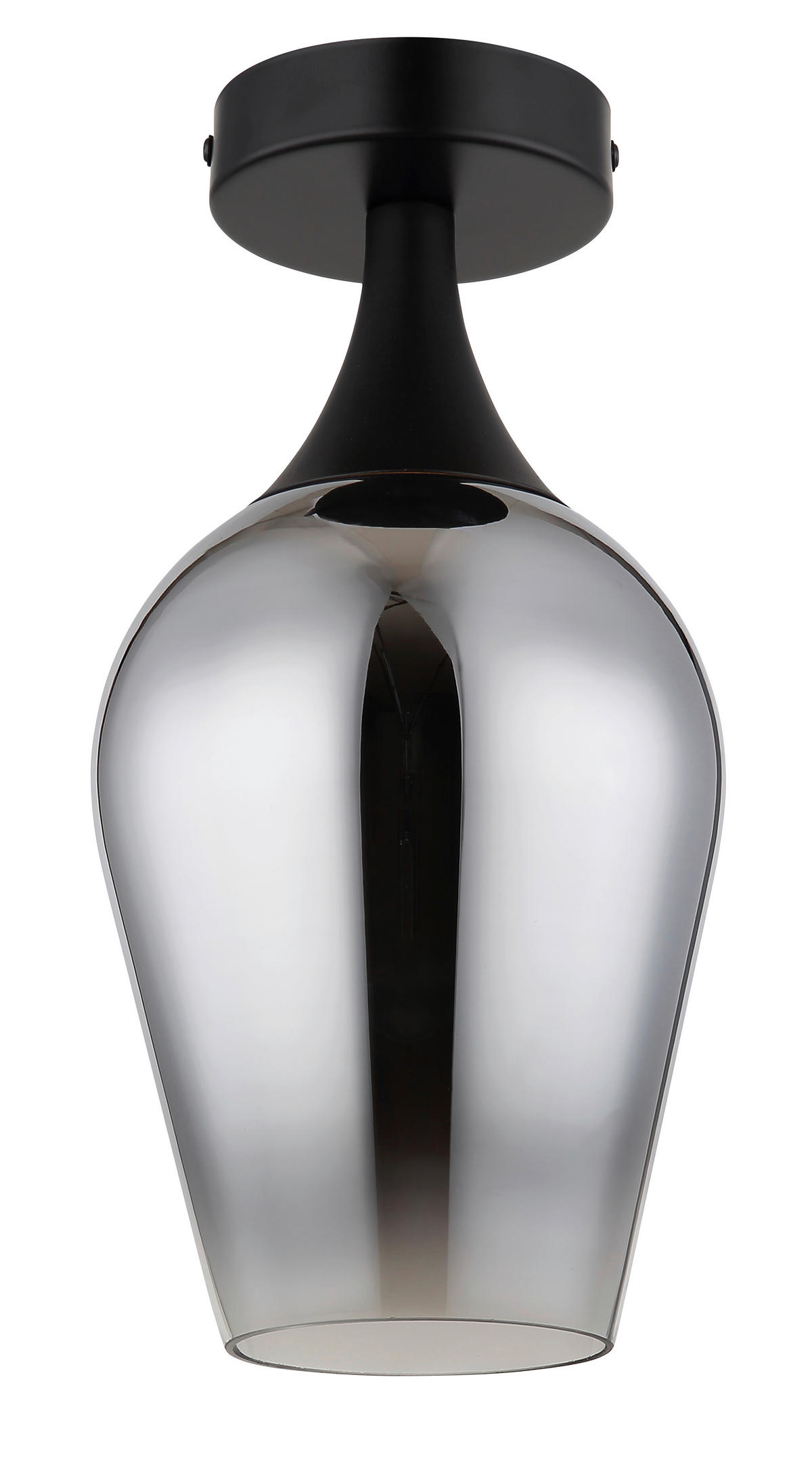 DECKENLEUCHTE  15/30 cm    - Klar/Chromfarben, Design, Glas/Metall (15/30cm) - Globo