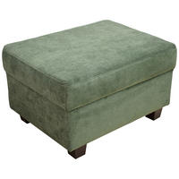 HOCKER Mikrofaser Grün  - Wengefarben/Grün, Design, Holz/Textil (67/41/52cm) - MID.YOU