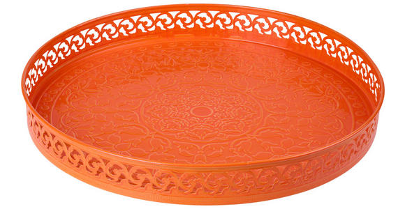 SERVIERTABLETT 39/4 cm    - Orange, Trend, Metall (39/4cm) - Ambia Home