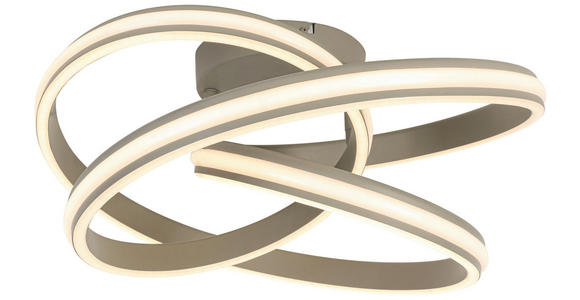 DECKENLEUCHTE 48/52/23 cm  - Sandfarben/Weiß, Trend, Kunststoff/Metall (48/52/23cm) - Novel