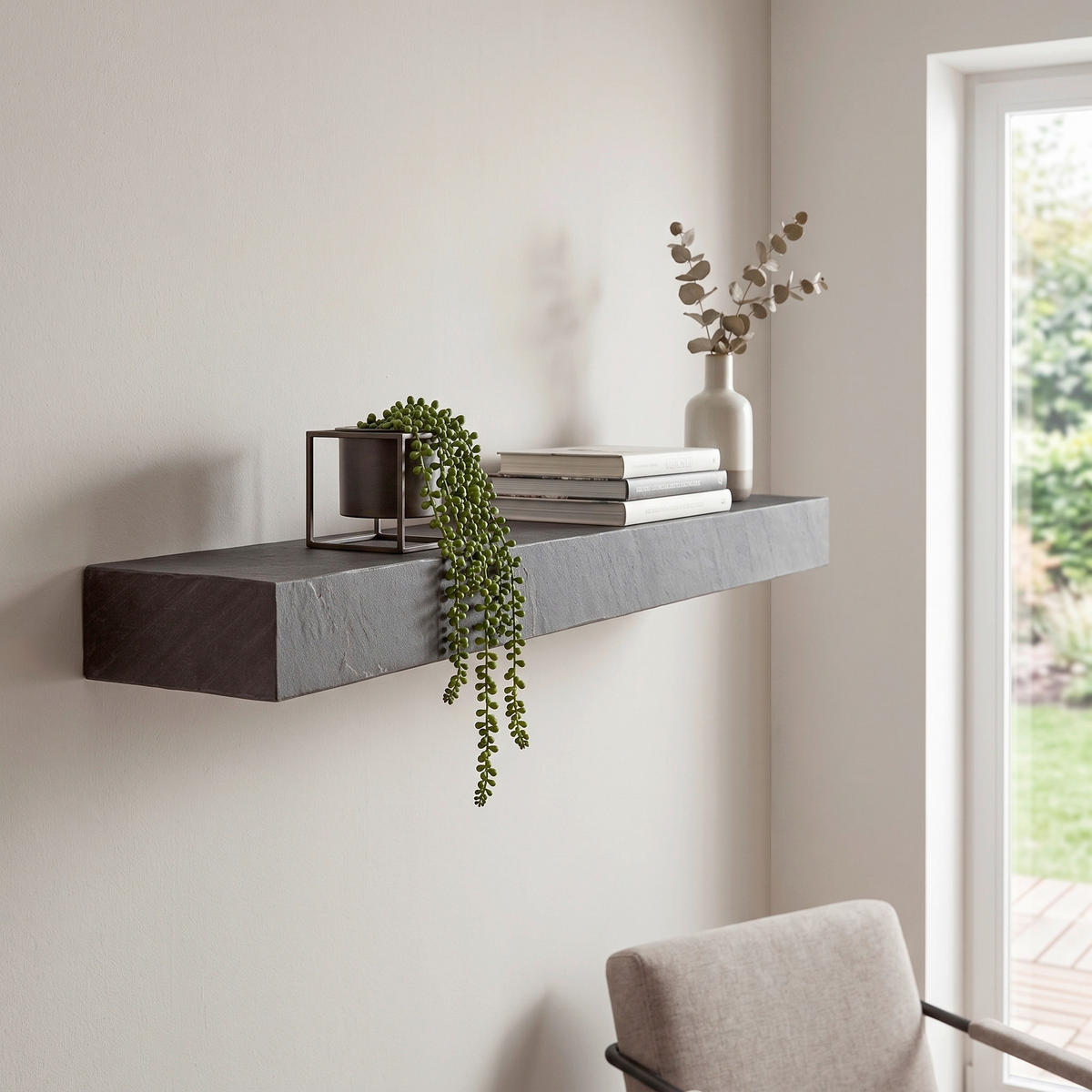 WANDREGAL 120/10/20 cm  - Anthrazit, Lifestyle, Holz/Holzwerkstoff (120/10/20cm) - MID.YOU