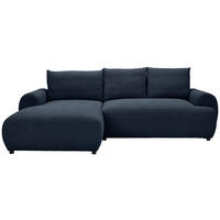 ECKSOFA in Webstoff Dunkelblau  175/265 cm  - Schwarz/Dunkelblau, MODERN, Kunststoff/Textil (175/265cm) - Carryhome