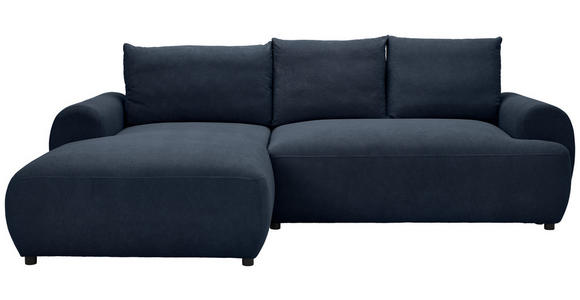 ECKSOFA in Webstoff Dunkelblau  175/265 cm  - Schwarz/Dunkelblau, MODERN, Kunststoff/Textil (175/265cm) - Carryhome
