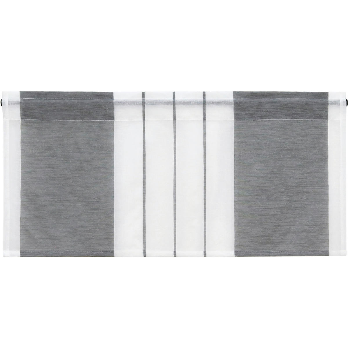 KURZGARDINE   90/45 cm   - Weiß/Grau, Basics, Textil (90/45cm) - Joyswahl