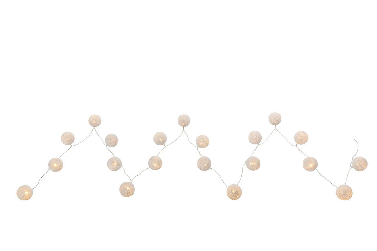 LICHTERKETTE - Weiss/Silberfarben, Basics, Kunststoff/Metall (6/285cm) - Globo