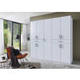 DREHTÜRENSCHRANK  in Weiß  - Schwarz/Weiß, KONVENTIONELL, Holzwerkstoff/Kunststoff (225/208/58cm) - Carryhome