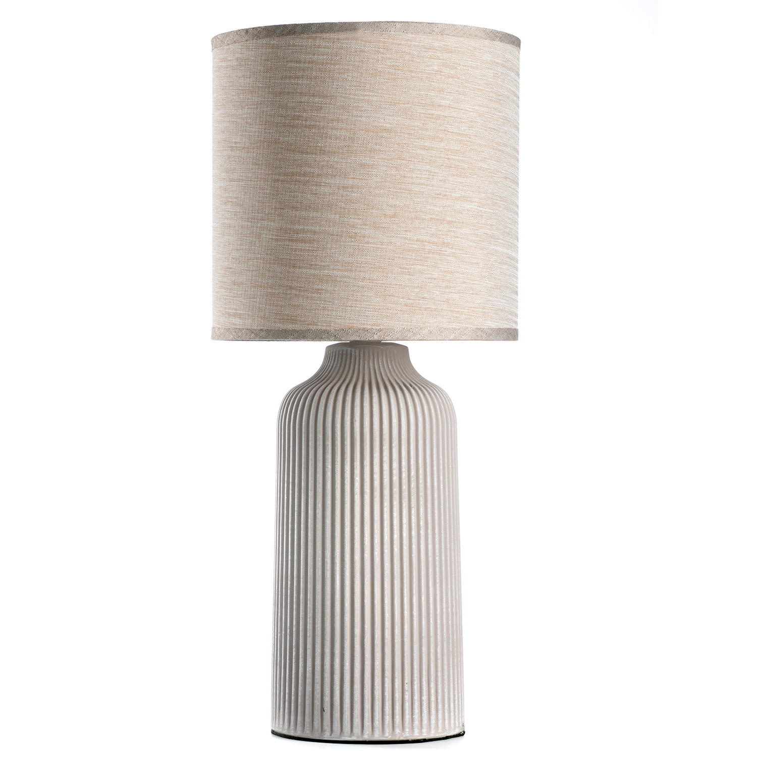 TISCHLEUCHTE 20/45 cm  - Creme, Design, Keramik/Textil (20/45cm)
