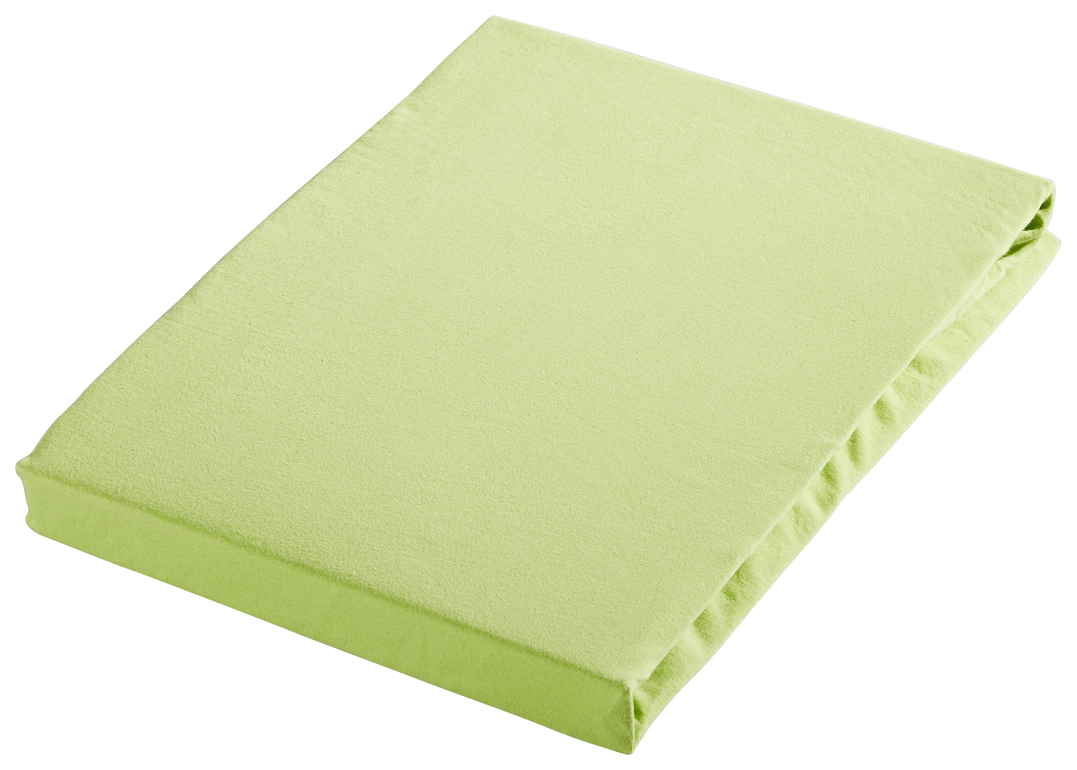 SPANNLEINTUCH 90-100/190-200 cm Jersey  - Limette/Hellgrün, Basics, Textil (90-100/190-200cm) - Novel