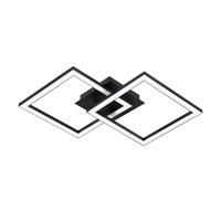 DECKENLEUCHTE 47/29,5/5,5 cm   - Schwarz/Weiß, Basics, Kunststoff/Metall (47/29,5/5,5cm) - Eglo