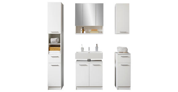 BADEZIMMER  in  - Chromfarben/Schwarz, Basics, Holzwerkstoff/Kunststoff (166/196/33cm) - Xora