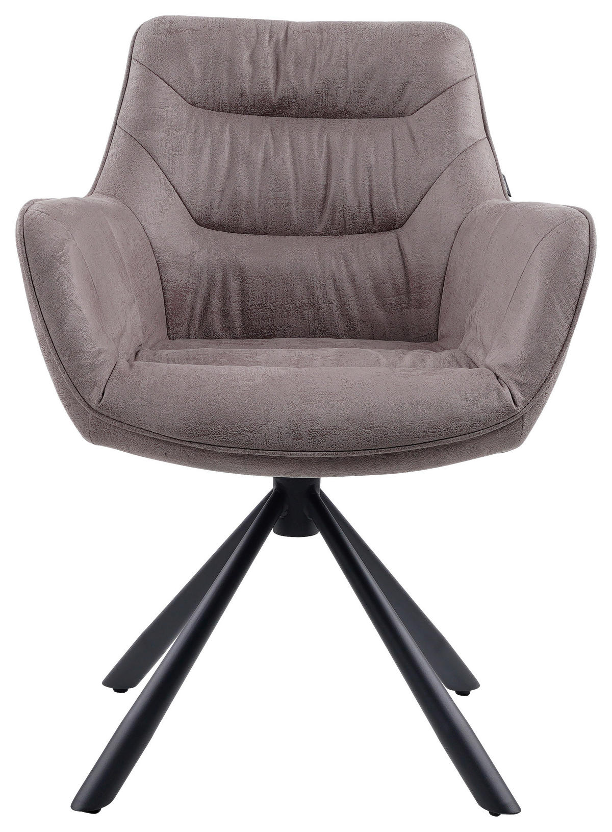 ŽIDLE S PODRUČKAMI, železo, struktura, šedohnědá - černá/šedohnědá, Design, kov/textil (62/83,5/63cm) - Hom`in