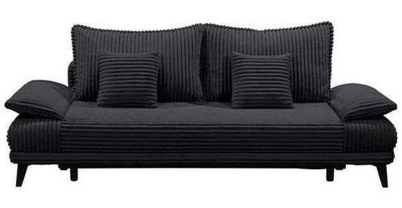 SCHLAFSOFA Cord Schwarz  - Schwarz, KONVENTIONELL, Kunststoff/Textil (246/90/105cm) - Carryhome