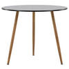 ESSTISCH in Metall, Holzwerkstoff 90/90/75 cm  - Hellbraun/Schwarz, Design, Holzwerkstoff/Metall (90/90/75cm) - Livetastic