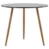 ESSTISCH in Metall, Holzwerkstoff 90/90/75 cm  - Hellbraun/Schwarz, Design, Holzwerkstoff/Metall (90/90/75cm) - Livetastic