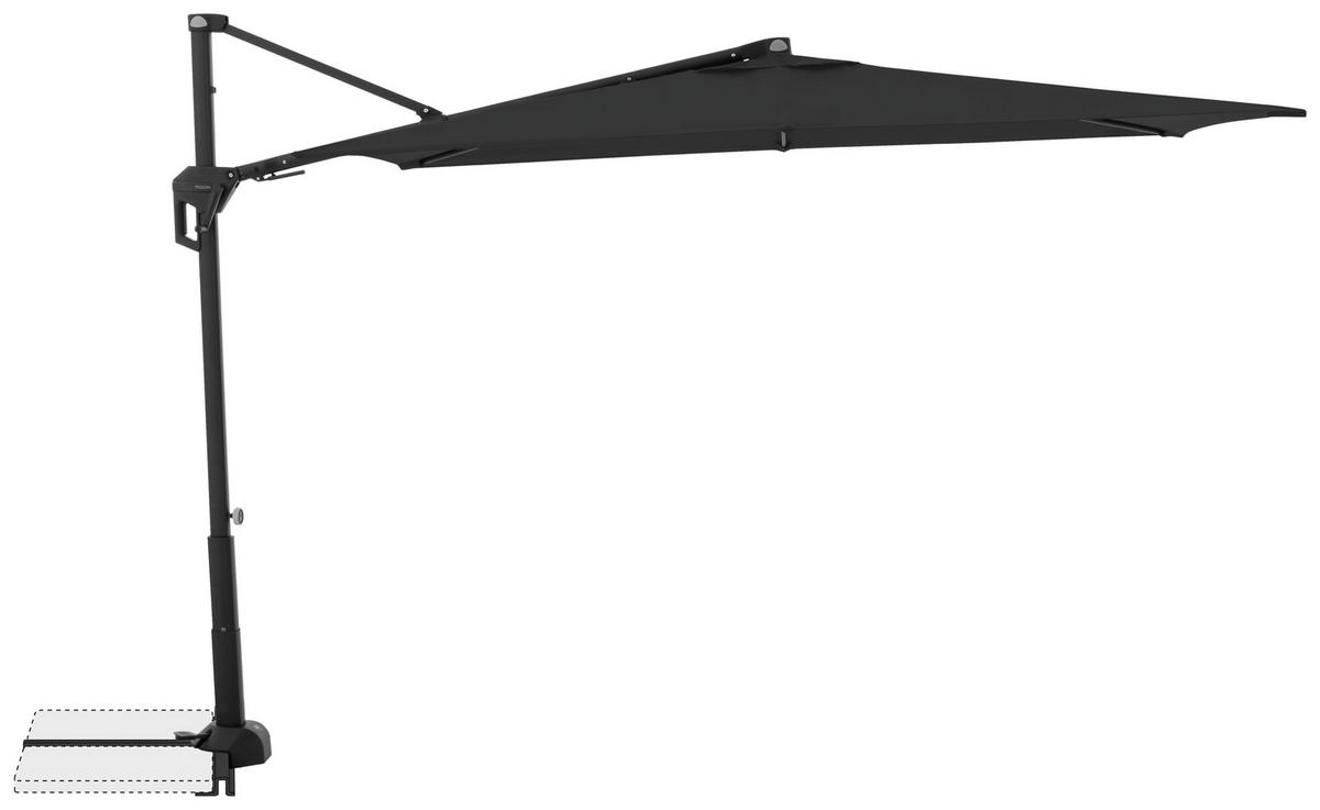 SENČNIK - črna/antracit, Basics, kovina/tekstil (240/135cm) - Doppler