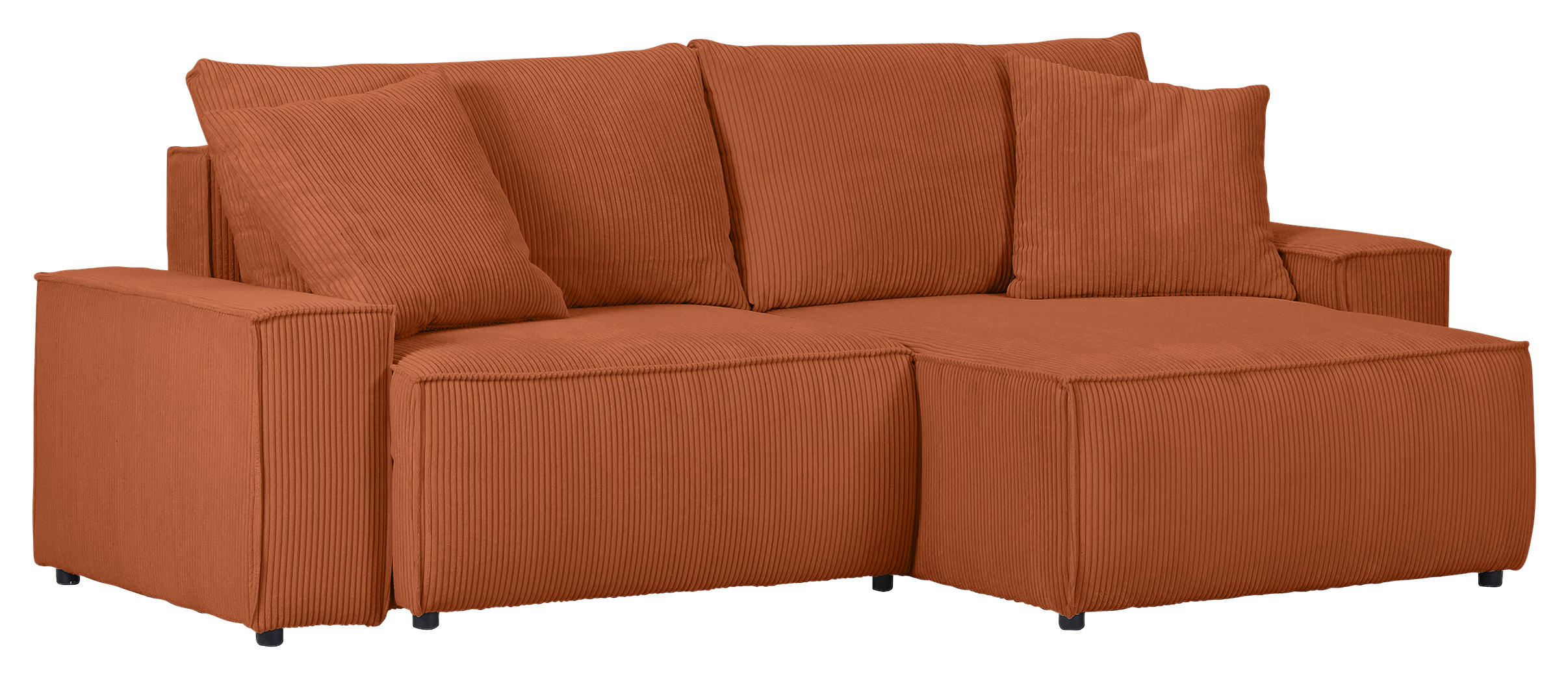 HÖRNSOFFA i manchester rostfärgad  - svart/rostfärgad, Klassisk, textil/plast (250/153cm) - MID.YOU