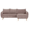 ECKSOFA Altrosa Flachgewebe  - Buchefarben/Altrosa, KONVENTIONELL, Holz/Textil (230/144cm) - Carryhome
