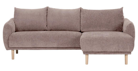 ECKSOFA Altrosa Flachgewebe - Buchefarben/Altrosa, KONVENTIONELL, Holz/Textil (230/144cm) - Carryhome