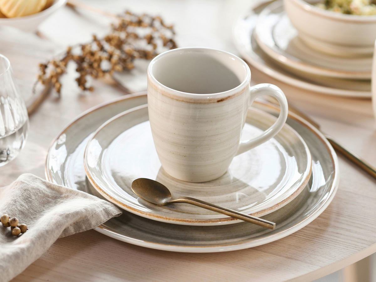 KOMBISERVICE Caoba 16-teilig  - Sandfarben/Creme, Basics, Keramik - Creatable