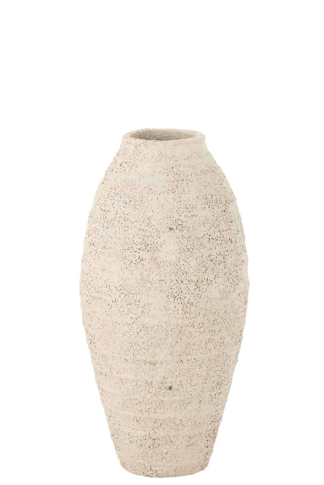 DEKOVASE  - Weiss, Design, Stein (38/38/80cm) - Ambia Home