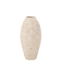 DEKOVASE  - Weiss, Design, Stein (38/38/80cm) - Ambia Home