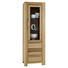 VITRINE Kernbuche massiv Buchefarben - Edelstahlfarben/Buchefarben, LIFESTYLE, Glas/Holz (66/200/45cm) - Carryhome