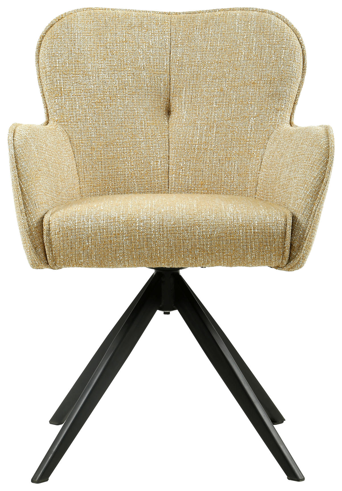 KAROSSZÉK sárga, fekete  - sárga/fekete, Design, textil/fém (62/88/65cm) - Novel