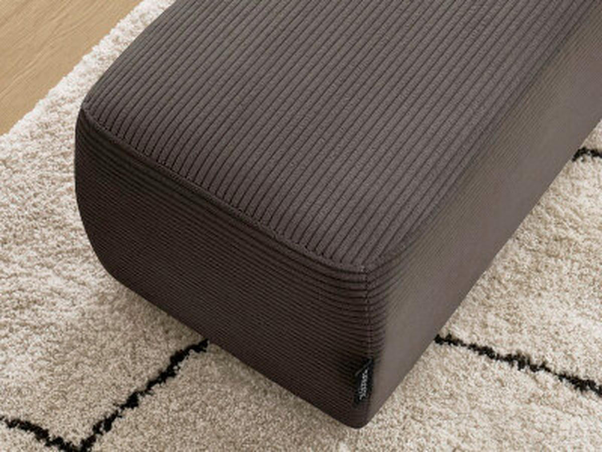 HOCKER ATILLA Cord Taupe  - Taupe/Schwarz, MODERN, Kunststoff/Textil (92/44/48cm)