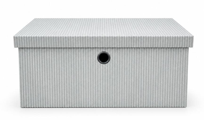 ŠKATLA ZA SHRANJEVANJE - svetlo siva, Basics, tekstil (36/26/20cm)