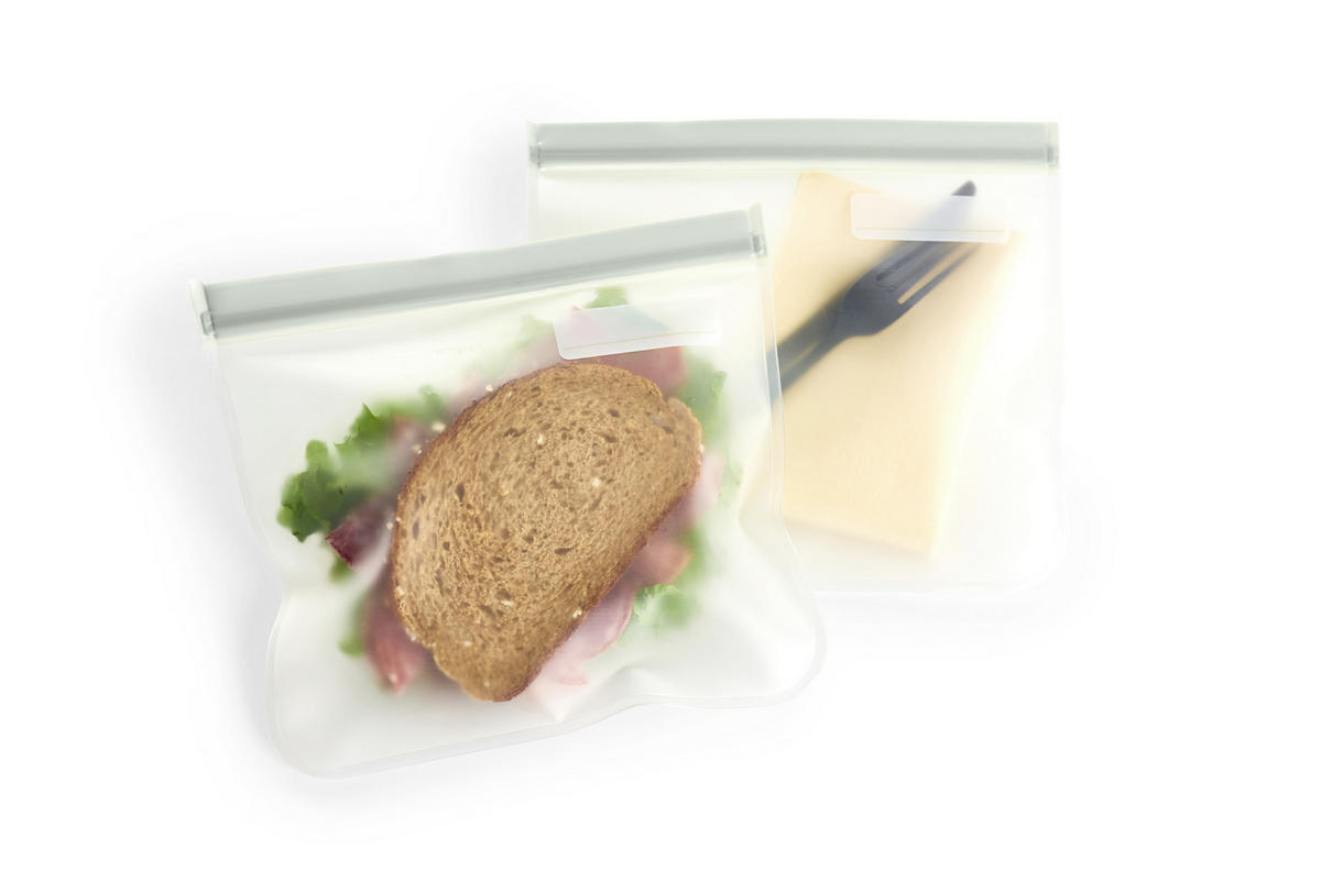 PLASTPÅSAR  - grön/grå, Basics, plast (23/21cm)