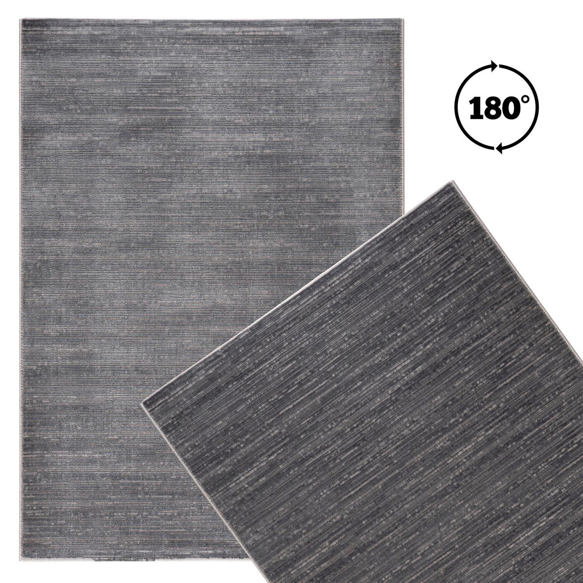 VÄVD MATTA 120/170 cm LIMA  - mörkgrå, Basics, textil (120/170cm)