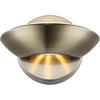 LED-WANDLEUCHTE - Messingfarben, Design, Glas/Metall (16,5/11cm) - Globo