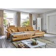 ECKSOFA  in Echtleder Currygelb  176/334 cm  - Currygelb/Schwarz, Design, Leder/Metall (176/334cm) - Dieter Knoll