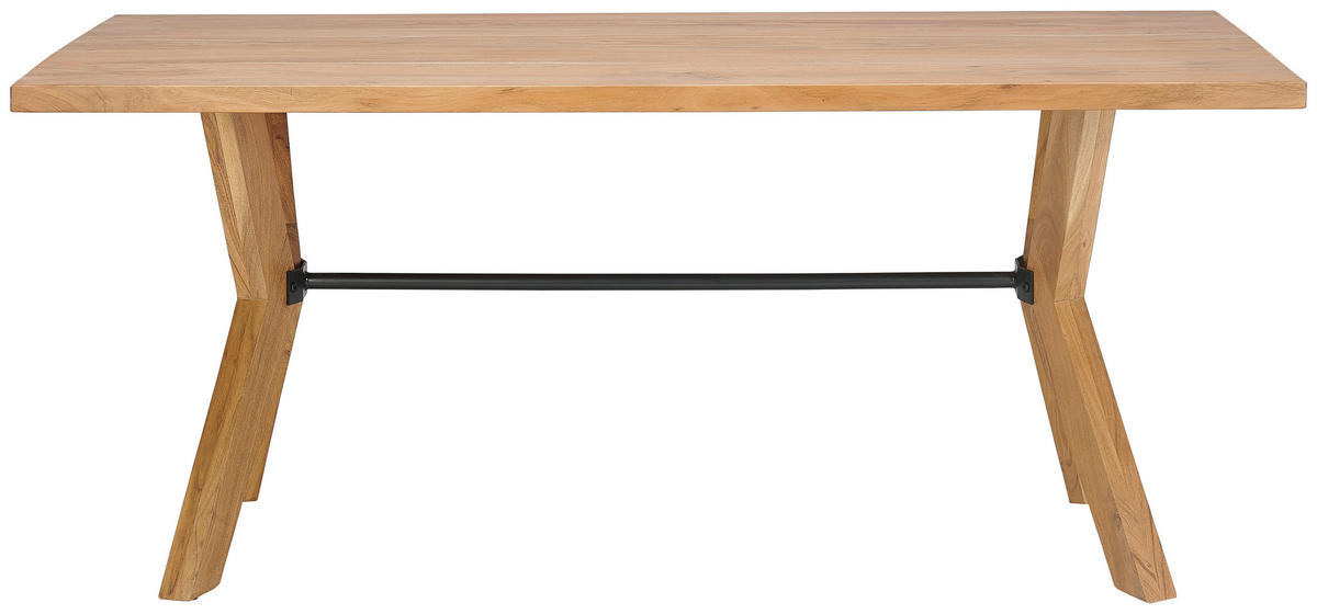 JEDÁLENSKÝ STÔL, akácia, farba akácie, 175/76/90 cm - farba akácie, Modern, kov/drevo (175/76/90cm) - Livetastic