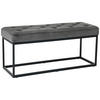 GARDEROBENBANK  in 103/47/38 cm  - Schwarz/Grau, Design, Textil/Metall (103/47/38cm) - MID.YOU