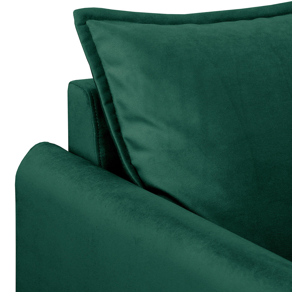 SESSEL in Samt Grün  - Schwarz/Grün, Design, Holz/Textil (74/86/100cm) - P & B