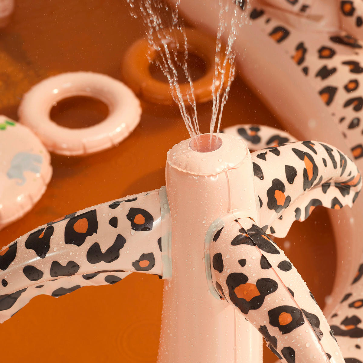 SPIELPOOL Beige Leopard 215/84/156 cm  - Beige, Basics, Kunststoff (215/84/156cm)