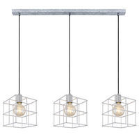 HÄNGELEUCHTE 95/20/129 cm  - Zinkfarben, Design, Metall (95/20/129cm) - Globo