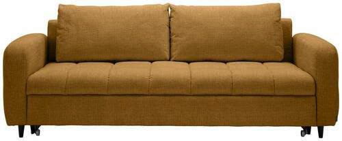 SCHLAFSOFA Flachgewebe Senfgelb  - Senfgelb/Schwarz, Design, Holz/Textil (236/88/101cm) - Lomoco