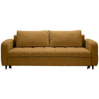 SCHLAFSOFA in Textil Senfgelb  - Senfgelb/Schwarz, Design, Holz/Textil (236/88/101cm) - Stylife