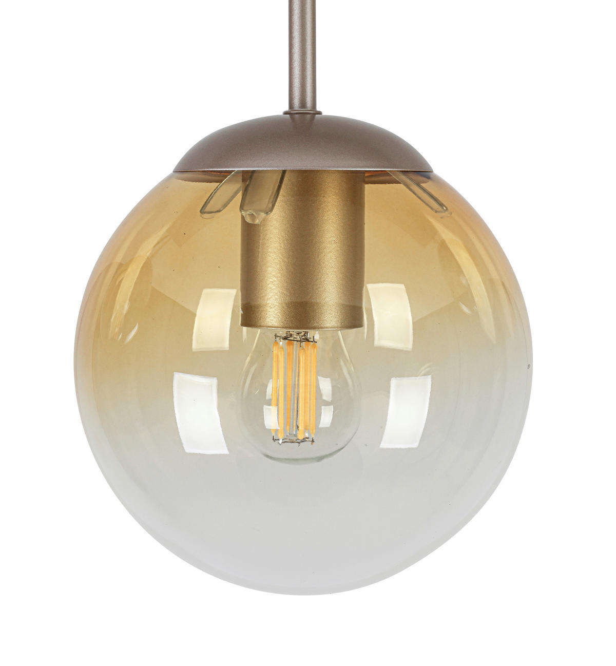 DECKENLEUCHTE    60/16/34,5 cm  - Champagner/Bernsteinfarben, Trend, Glas/Kunststoff (60/16/34,5cm) - Collett's Monde